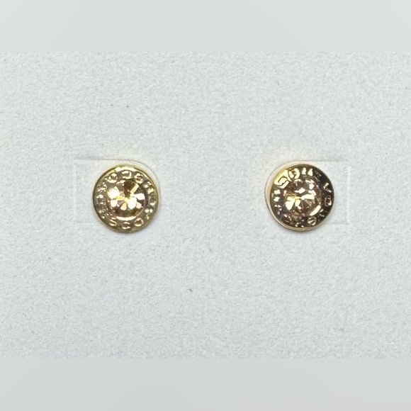 Coach Gold Logo Stud Earrings - Picture 2 of 4
